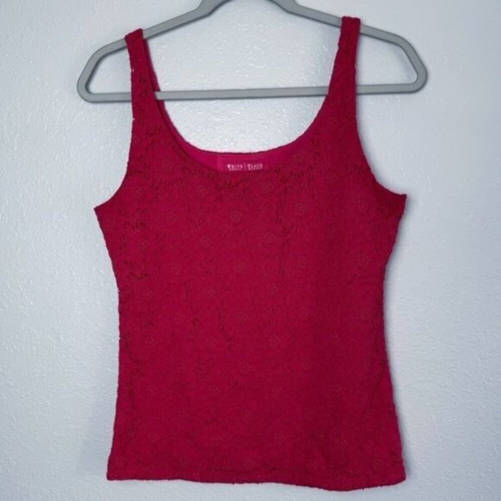 White House Black Market purple lace tank top M - Picture 9 of 9